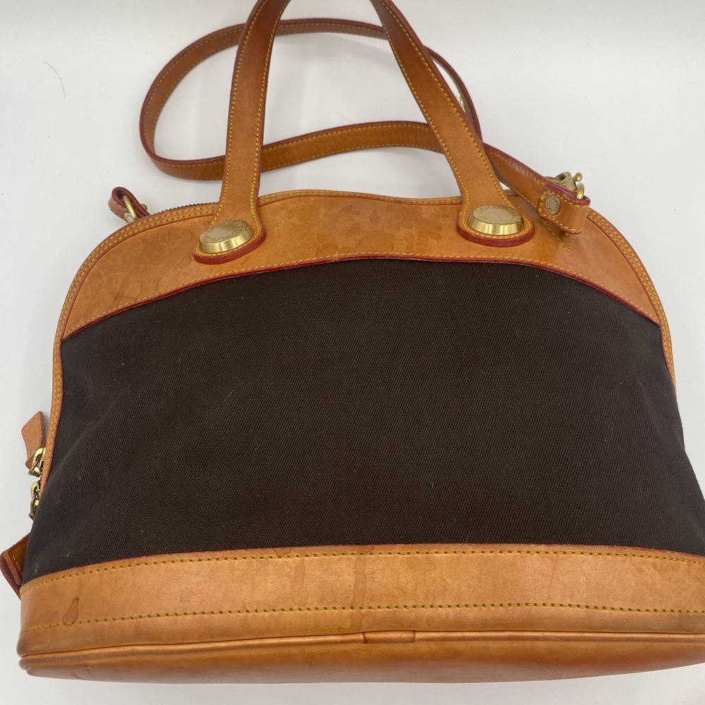 Dooney & Bourke Tan and Black Satchel - Picture 9 of 12